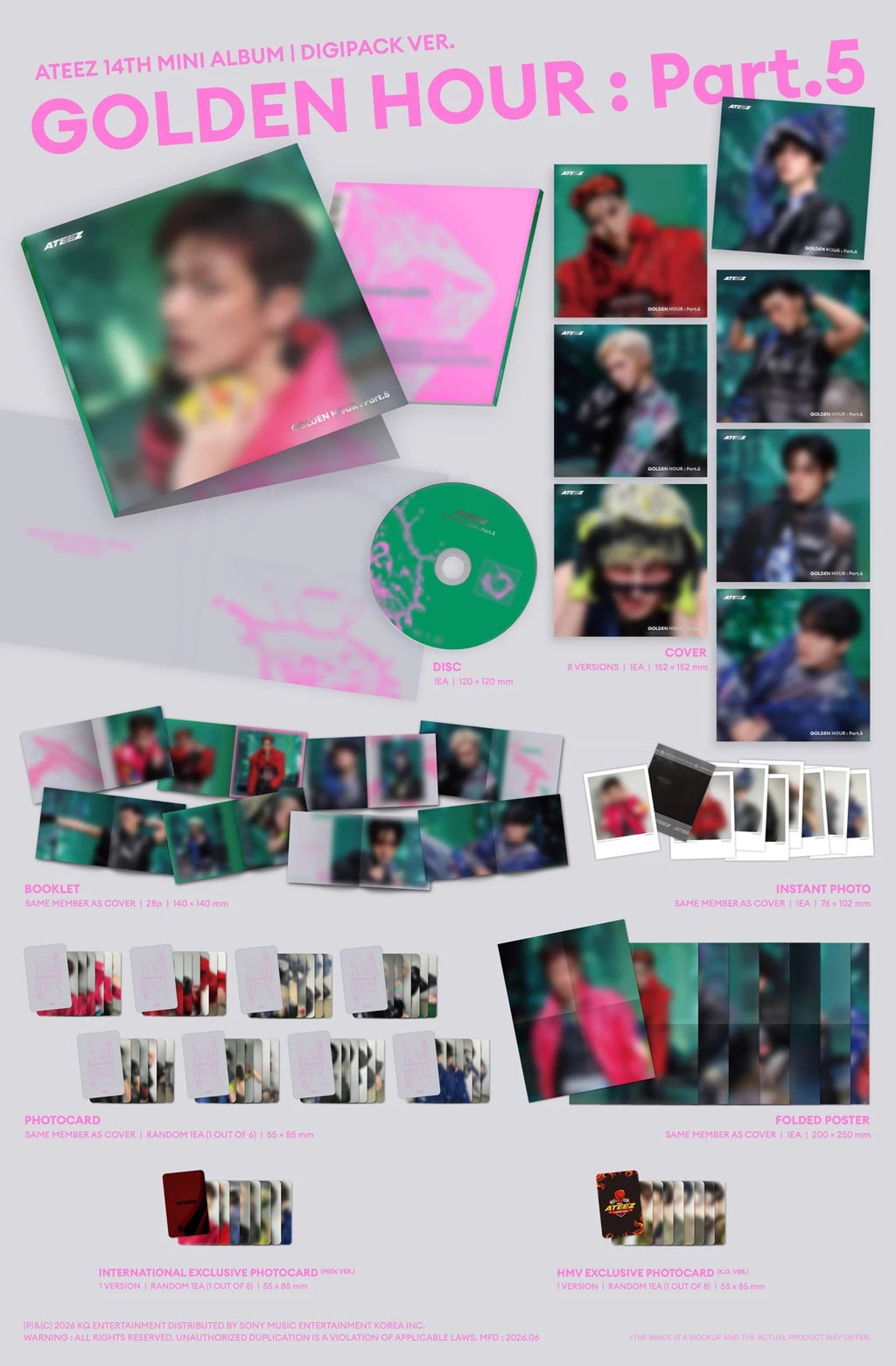 Ateez - GOLDEN HOUR : PART.5 (DIGIPACK VER) Random