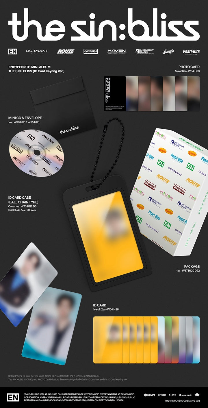 ENHYPEN THE SIN:BLISS (ID Card Keyring Ver)